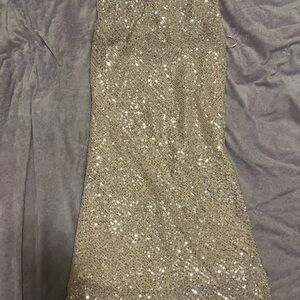 Style Rack Glittering Gold Sequin Dress